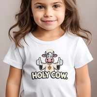 Holy Cow Toddler - White