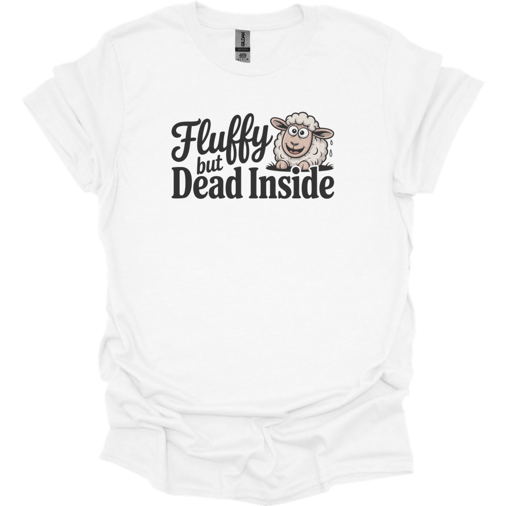Fluffy But Dead Inside Adult Dark - White