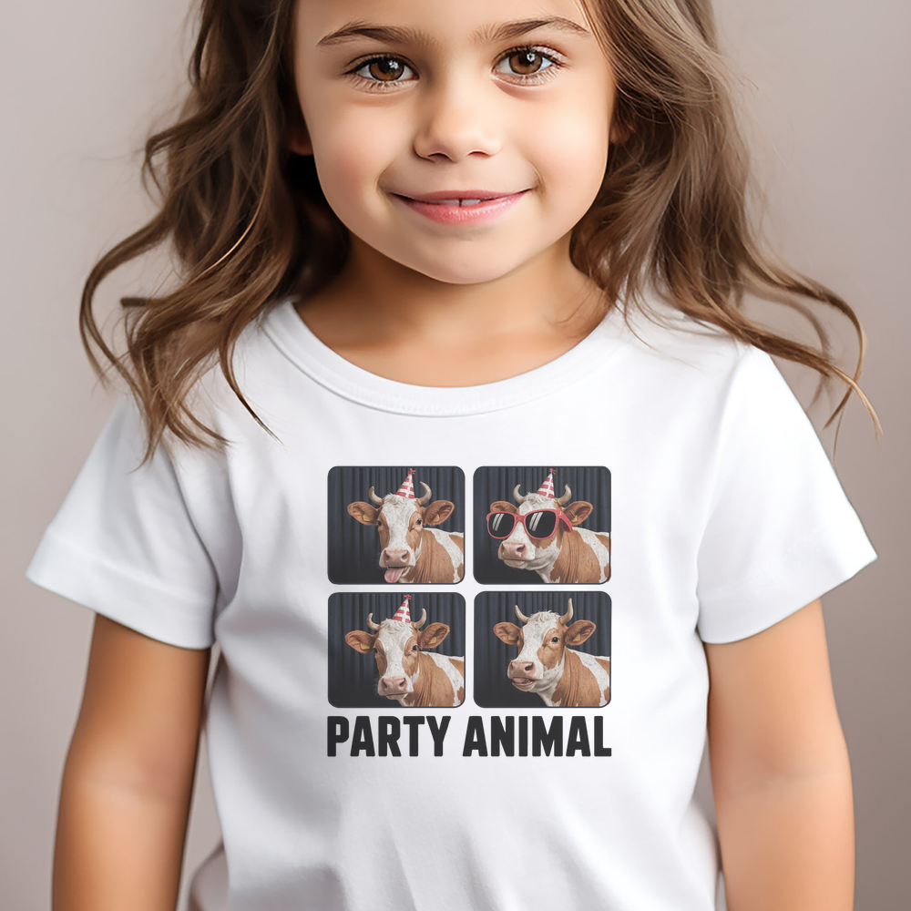 Party Animal Toddler Dark - White