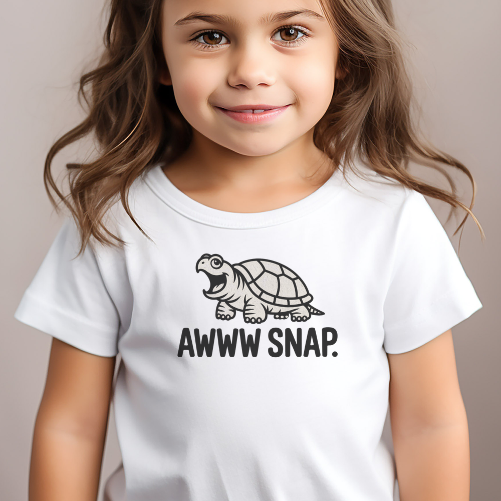 Awww Snap Toddler Dark - White
