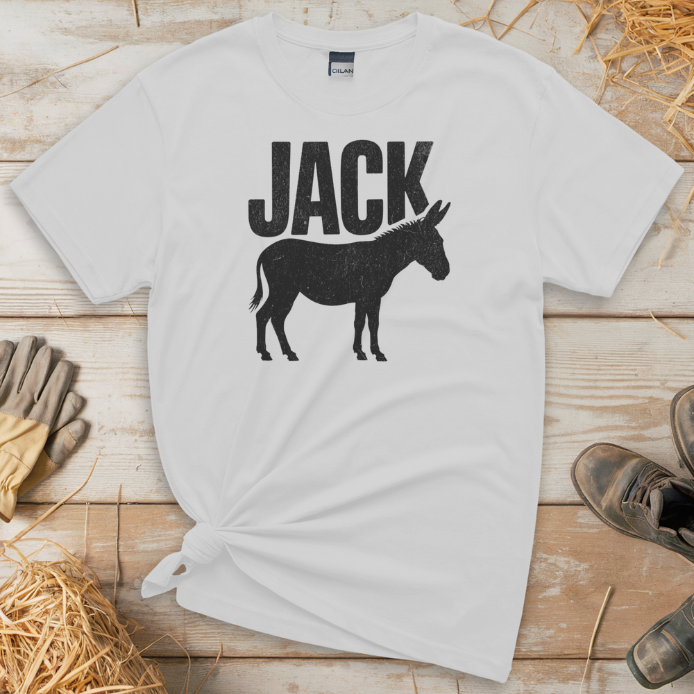Jack Ass (Adult Unisex Tee) - White