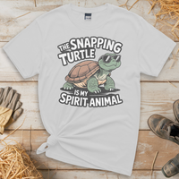 The Snapping Turtle Is My Spirit Animal (Adult Unisex Tee) - White