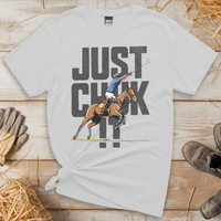 Just Chuk It Polo (Adult Unisex Tee) - White