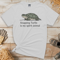 Snapping Turtle Is My Spirit Animal (Adult Unisex Tee) - White