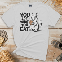 You Are What You Eat Nuts (Adult Unisex Tee) - White