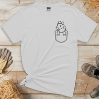 Horse In Pocket (Adult Unisex Tee) - White