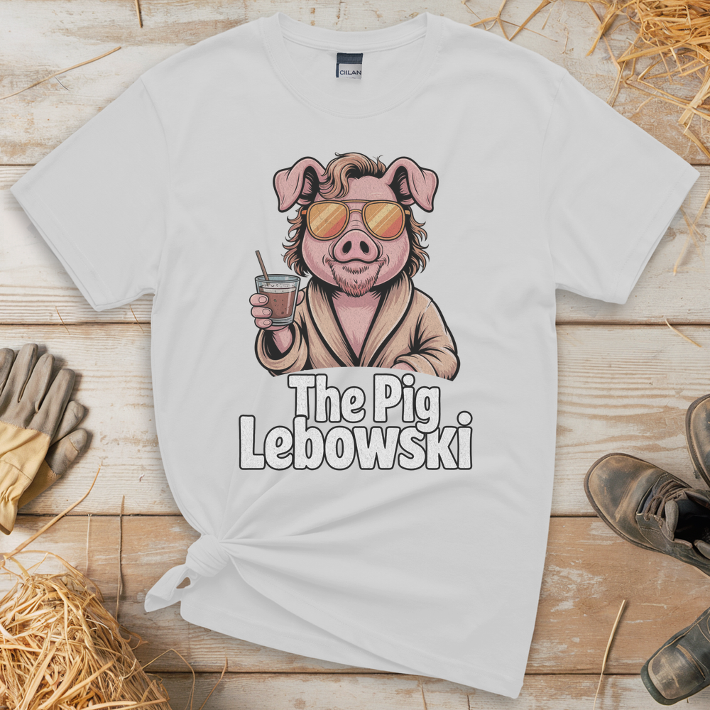 The Pig Lebowski (Adult Unisex Tee) - White