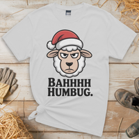 Bahhh Humbug Christmas (Adult Unisex Tee) - White