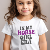 Horse Girl Era Toddler Tee - White