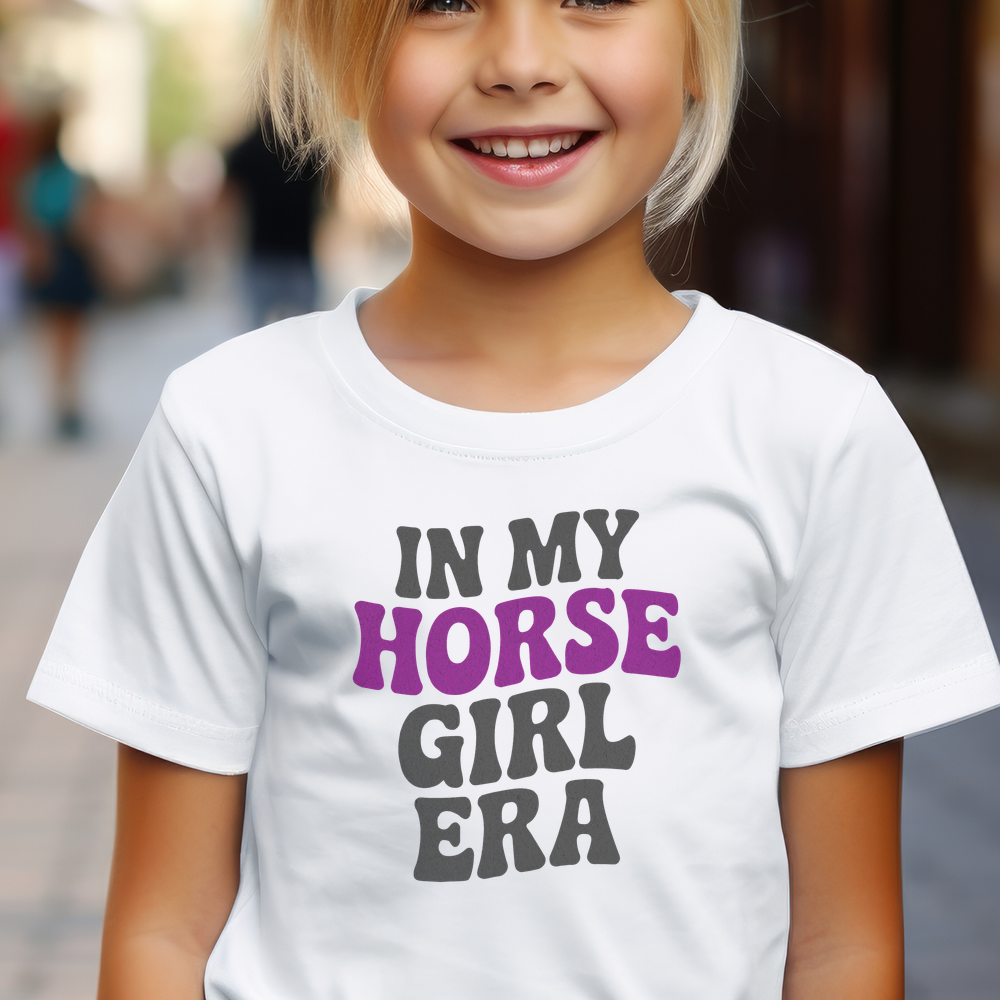 Horse Girl Era Child Tee - White