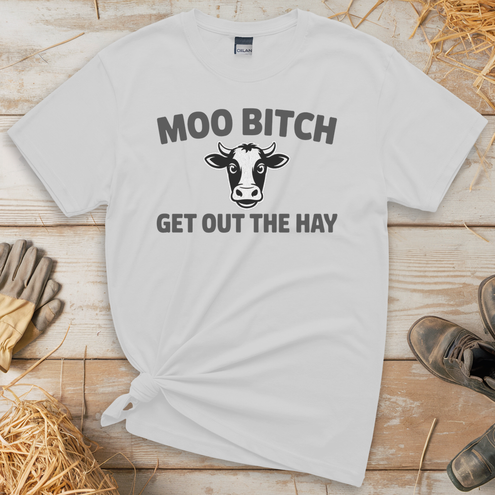 Moo Bitch Adult Tee - White