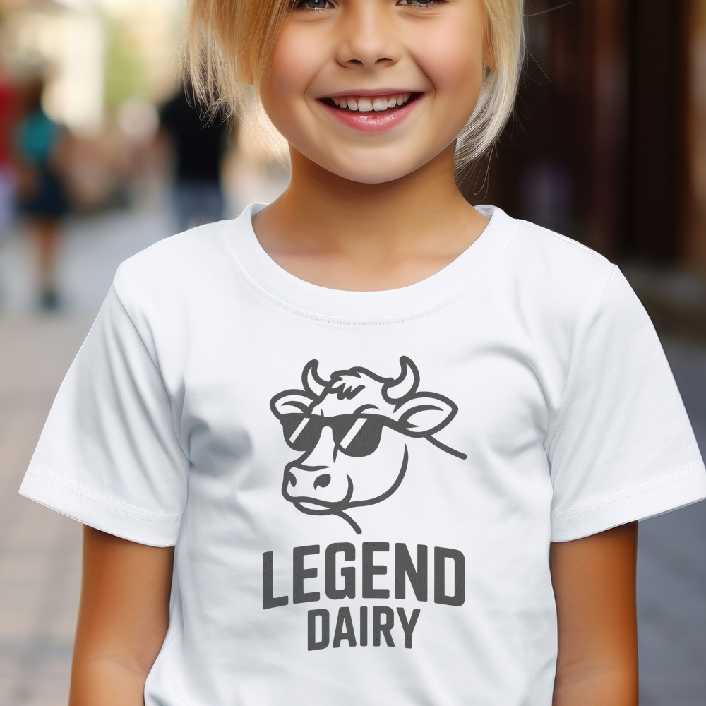 Legend Dairy Child Tee - White