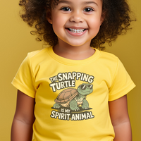 Snapping Turtle Spirit Animal Toddler T Shirt - Yellow