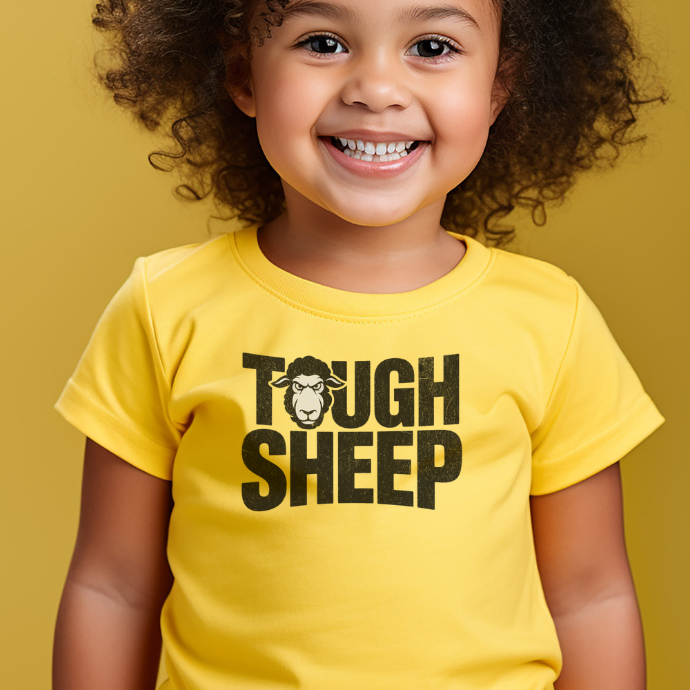 Tough Sheep Toddler T Shirt - Yellow