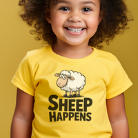 Sheep Happens Toddler T Shirt - Yellow