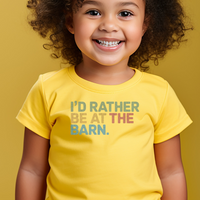 Id Rather Be At The Barn Toddler - Yellow