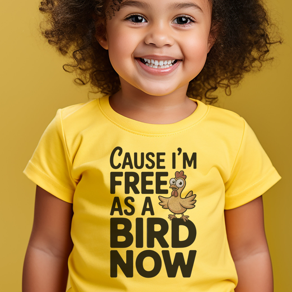 Cause Im Free As A Bird Now Toddler - Yellow