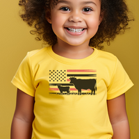 Usa Cow Toddler - Yellow