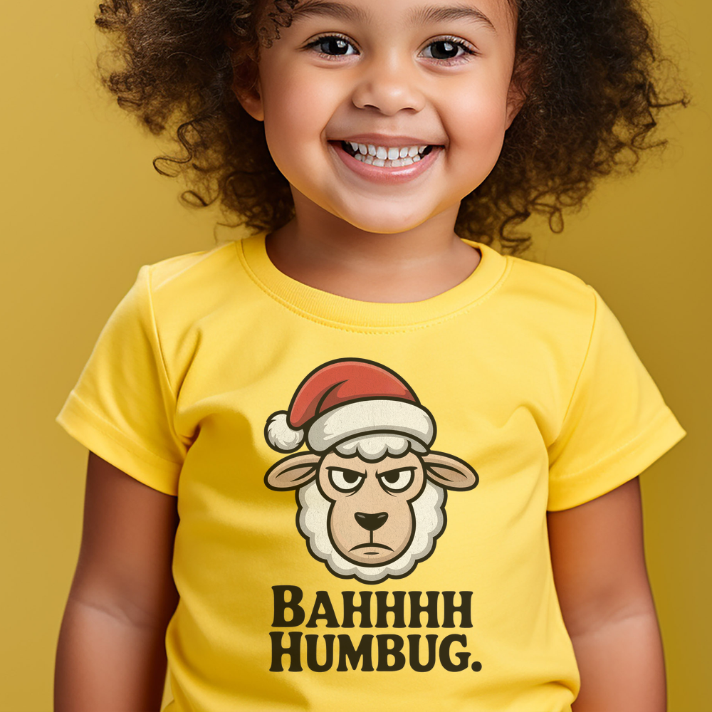 Bahhh Humbug Christmas Toddler - Yellow