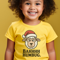 Bahhh Humbug Christmas Toddler - Yellow