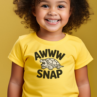Awww Snapping Turtle Toddler Dark - Yellow
