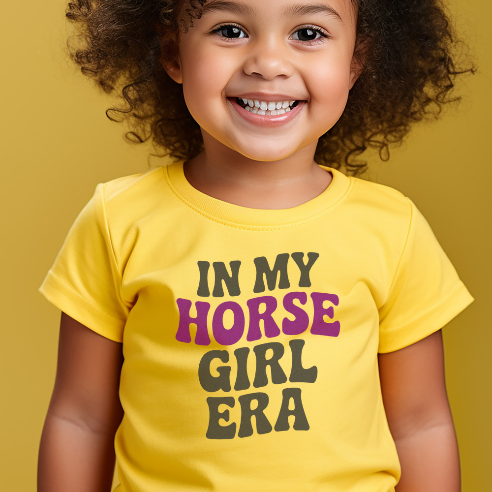 Horse Girl Era Toddler Tee - Yellow