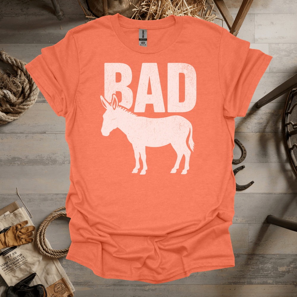 Bad Ass (Adult Unisex Tee) Heather Orange / S
