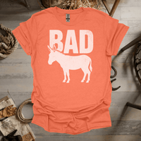 Bad Ass (Adult Unisex Tee) Heather Orange / S