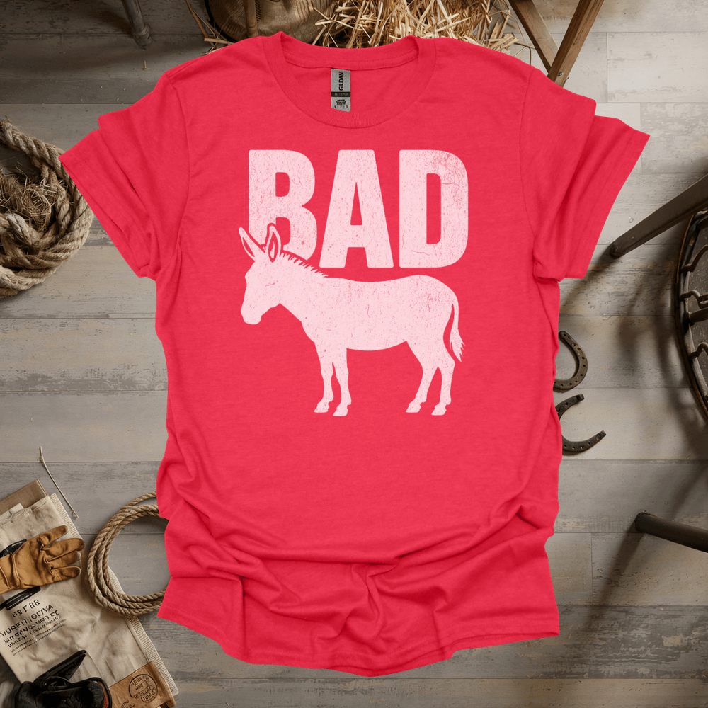 Bad Ass (Adult Unisex Tee) Heather Red / S