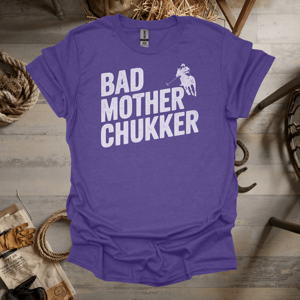 Bad Mother Chukker Polo (Adult Unisex Tee) Heather Purple / S