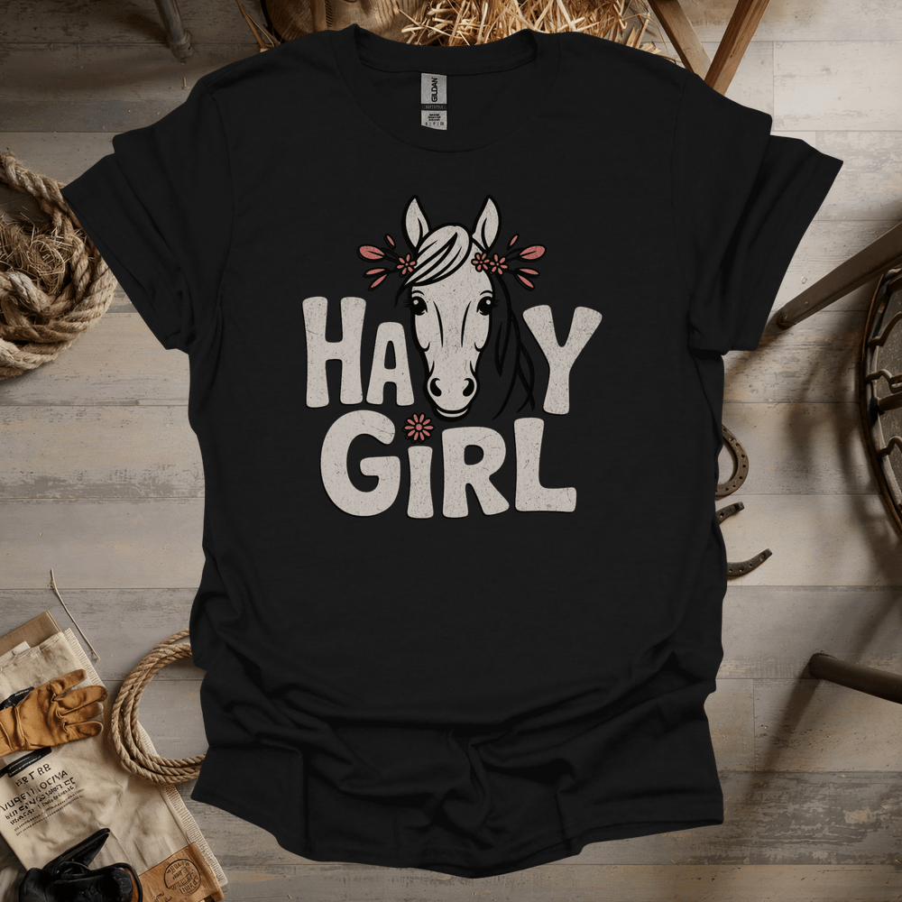 Hay Girl (Adult Unisex Tee) Black / S