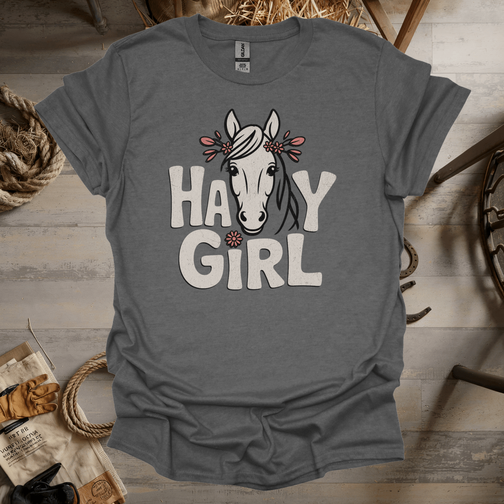 Hay Girl (Adult Unisex Tee) Graphite Heather / S