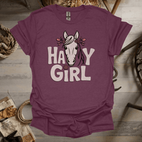 Hay Girl (Adult Unisex Tee) Heather Maroon / S