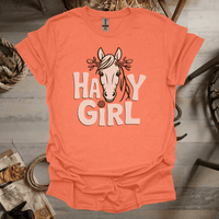 Hay Girl (Adult Unisex Tee) Heather Orange / S