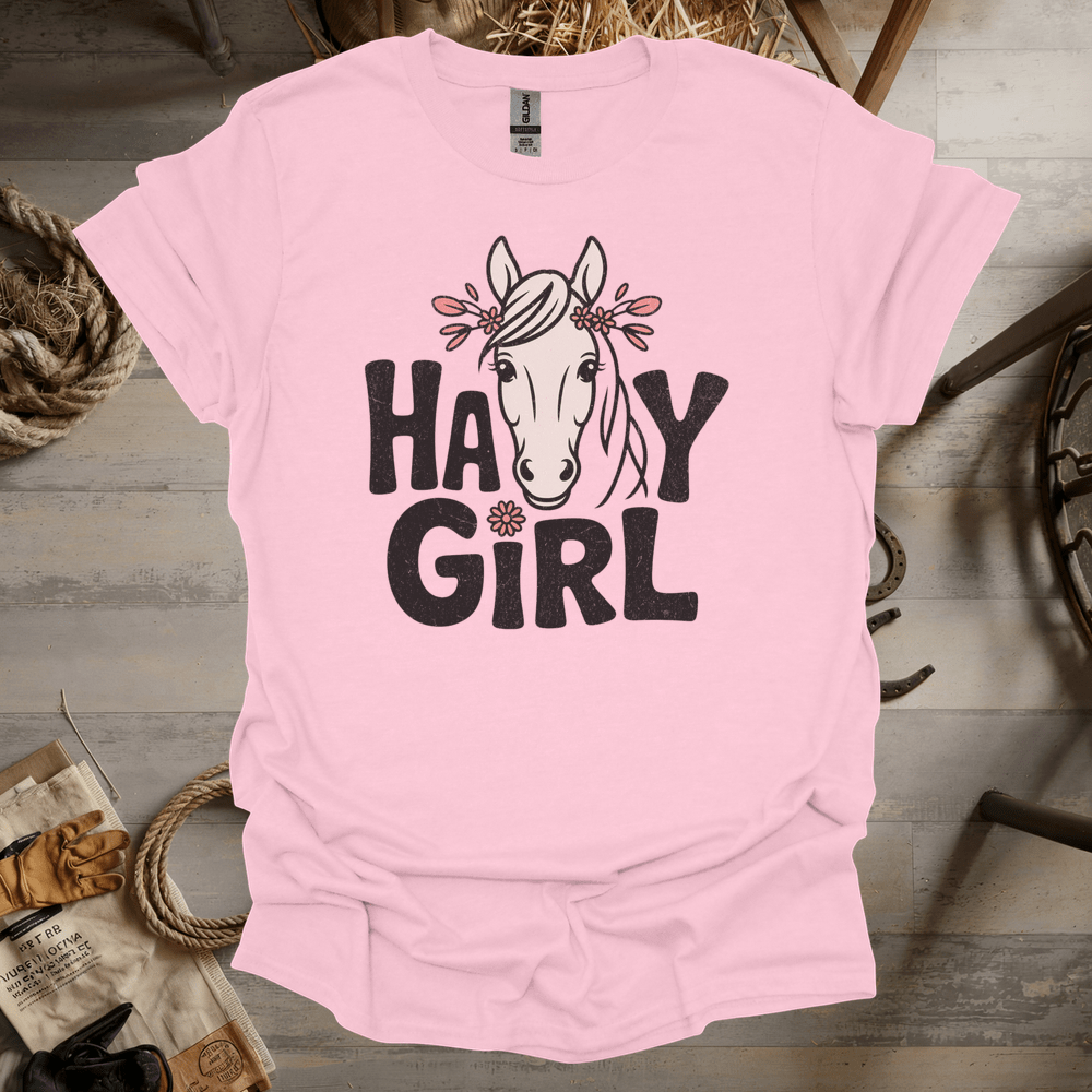Hay Girl (Adult Unisex Tee) Light Pink / S