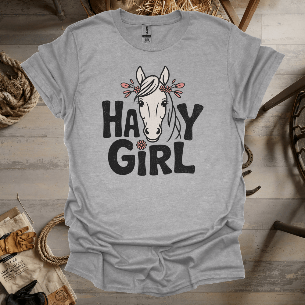 Hay Girl (Adult Unisex Tee) Sport Grey / S