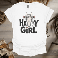 Hay Girl (Adult Unisex Tee) White / S