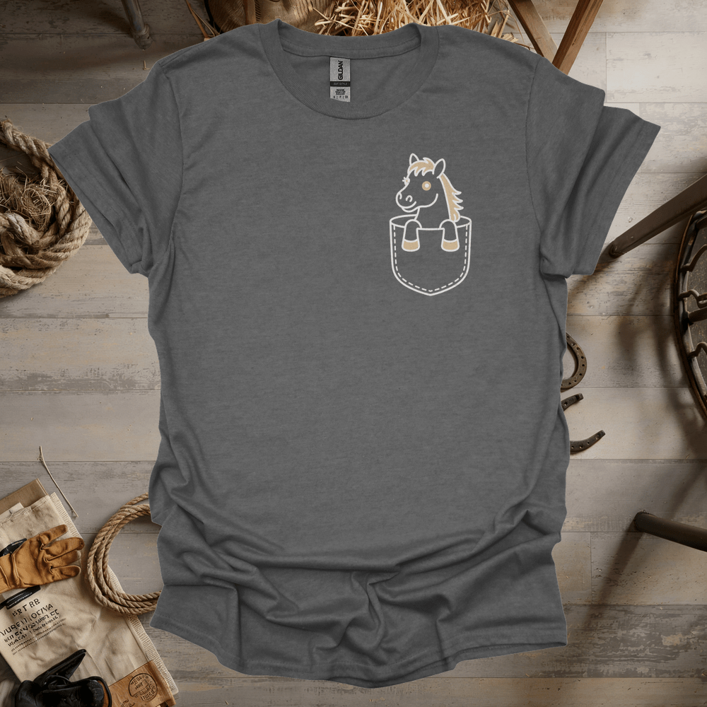 Horse In Pocket (Adult Unisex Tee) Graphite Heather / S