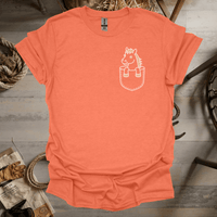 Horse In Pocket (Adult Unisex Tee) Heather Orange / S