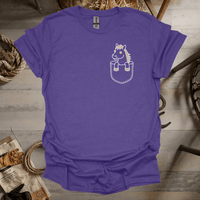 Horse In Pocket (Adult Unisex Tee) Heather Purple / S