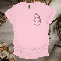 Horse In Pocket (Adult Unisex Tee) Light Pink / S
