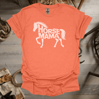 Horse Mama (Adult Unisex Tee) Heather Orange / S