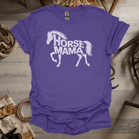 Horse Mama (Adult Unisex Tee) Heather Purple / S