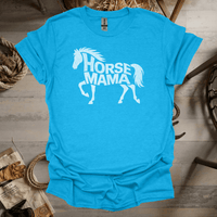 Horse Mama (Adult Unisex Tee) Heather Sapphire / S