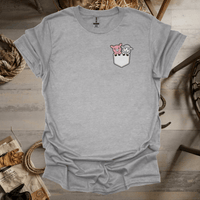 Sheep And Pig In Pocket (Adult Unisex Tee) Sport Grey / S