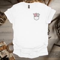 Sheep And Pig In Pocket (Adult Unisex Tee) White / S