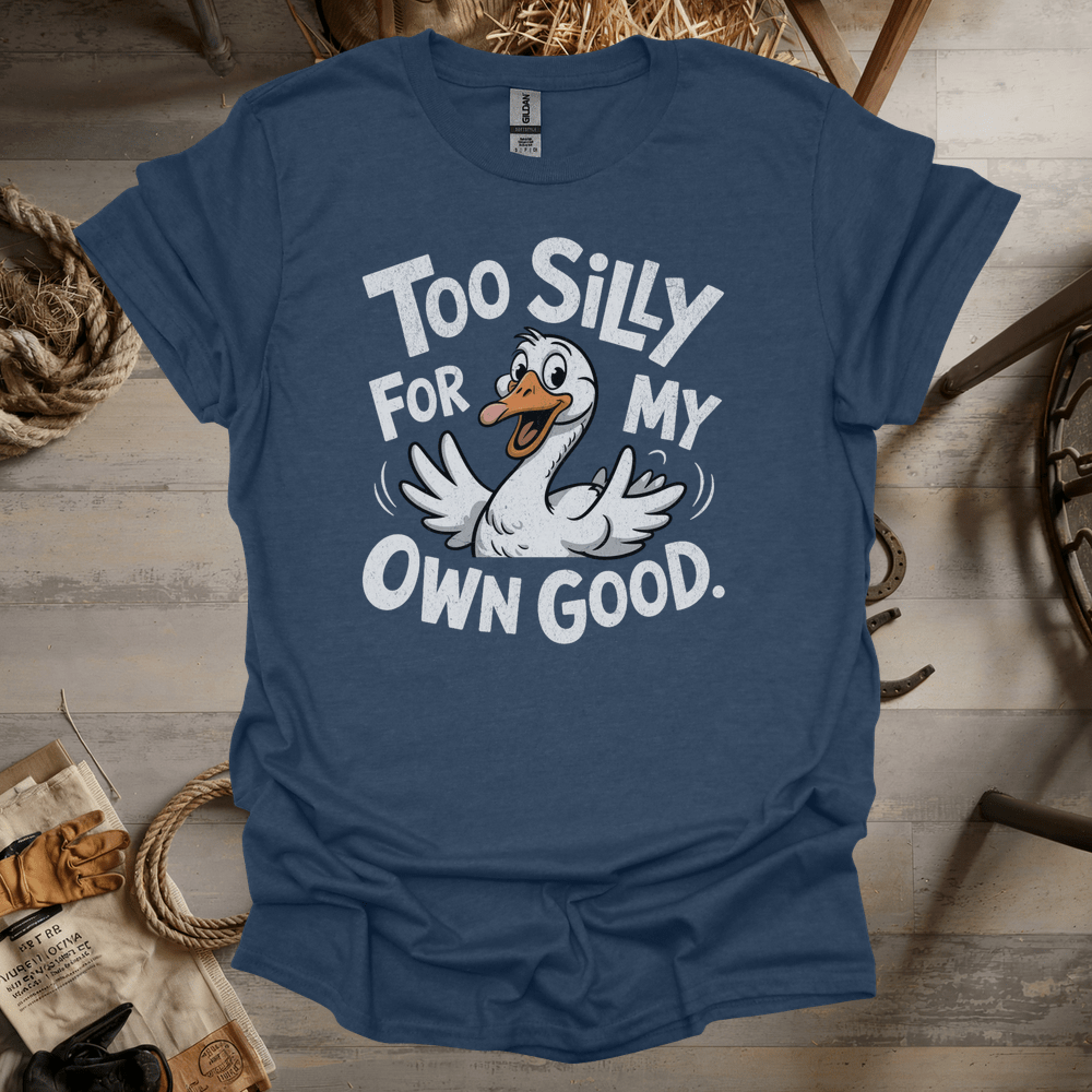 Silly Goose (Adult Unisex Tee) Heather Navy / S