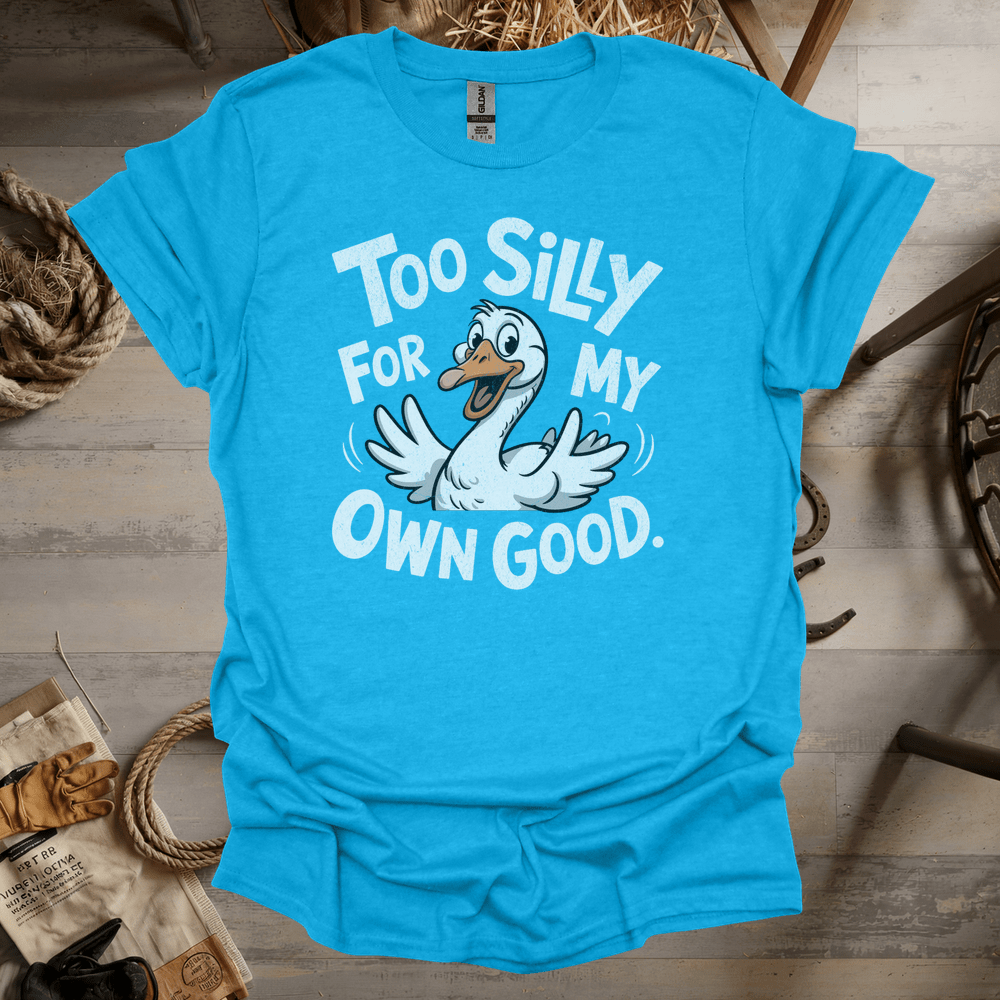 Silly Goose (Adult Unisex Tee) Heather Sapphire / S
