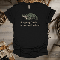 Snapping Turtle Is My Spirit Animal (Adult Unisex Tee) Black / S