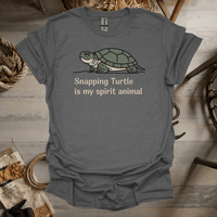 Snapping Turtle Is My Spirit Animal (Adult Unisex Tee) Graphite Heather / S